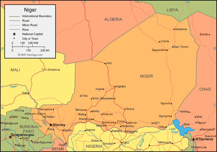 Niger Map Oamme.com